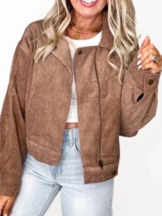 mine Jackets & Blazers - Mine Tan Corduroy Utility Jacket Size Medium NWOT